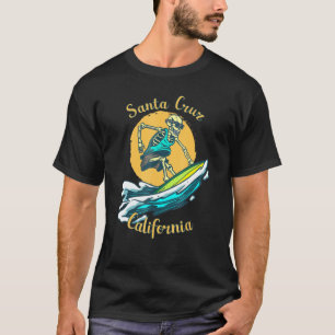 Camiseta Surfer Sketon Surfboard Santa Cruz California