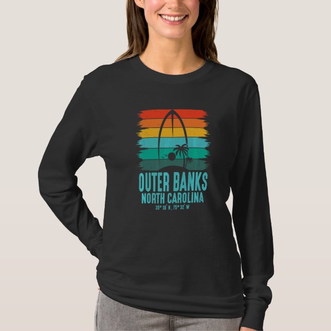 Camiseta Surfer Surf Board Outer Banks Surfboarder Surfing  (Anverso)