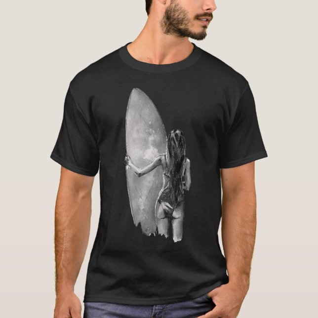 Camiseta Surfer Surfboard Surfboard Beach Wave Rider (Anverso)