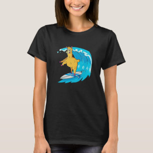 Camiseta Surfer Surfboard Waves Surfrider Surfing Llama