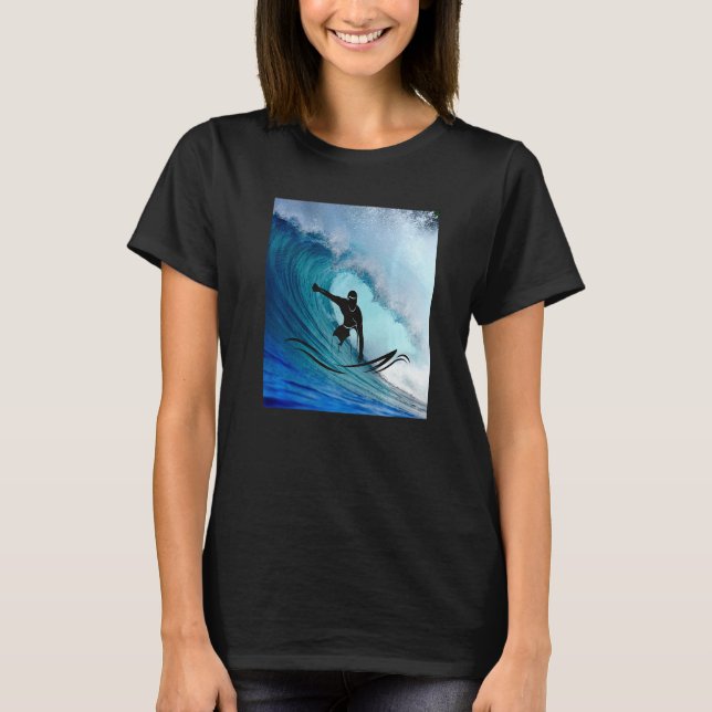 Camiseta Surfer Surfing Hawaiian Waves Beach Summer Surfboa (Anverso)