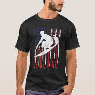 Camiseta Surfer USA Flag America Surf Cuarto De Julio