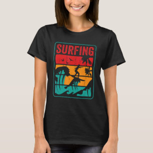 Camiseta Surfer Vintage Hawaii Waves Surfin Surfing