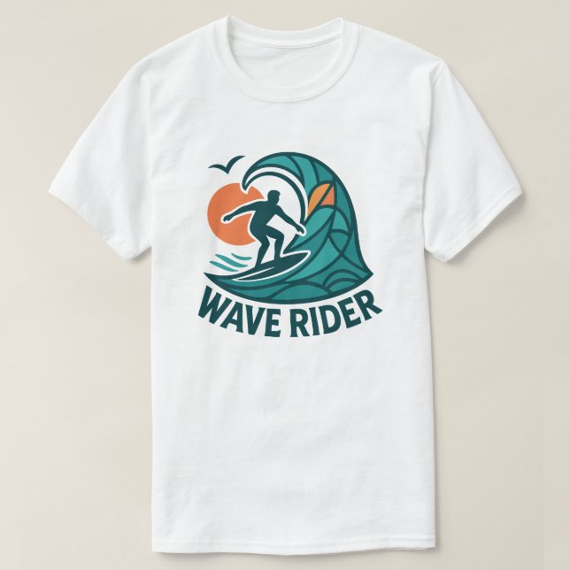 Camiseta Surfer Wave Rider - Ocean Sunset (Diseño del anverso)