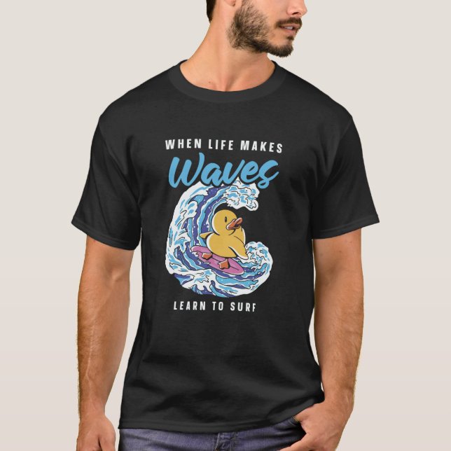 Camiseta Surfer  Waves Surfboard Surfrider Surfing Sloth (Anverso)
