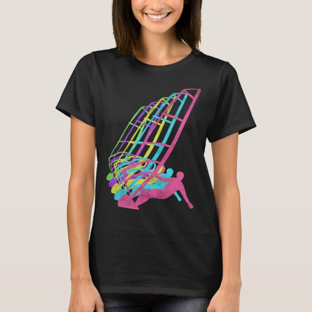 Camiseta Surfer Windsurfing 80s Colors 1980s (Anverso)