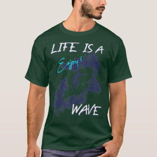 Camiseta SurferLife Is A Wave, EnjoyMidnight Blue