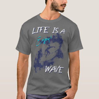 Camiseta SurferLife Is A Wave, EnjoyMidnight Blue1062