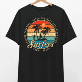 Camiseta Surfers Hawaii Beach