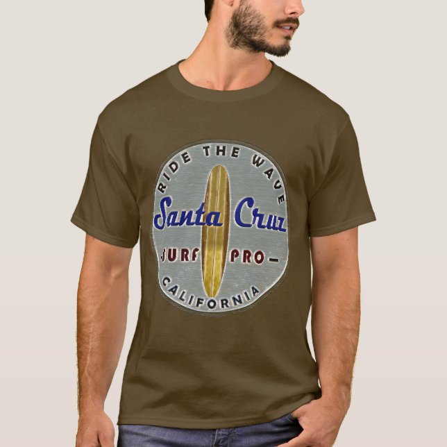 Camiseta Surfers Santa Cruz Vintage Retro Angustiado (Anverso)