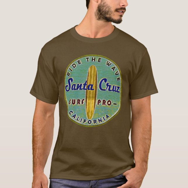 Camiseta Surfers Santa Cruz Vintage Retro Angustiado (Anverso)
