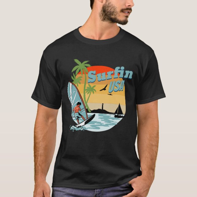 Camiseta surfin surfista en estados unidos (Anverso)