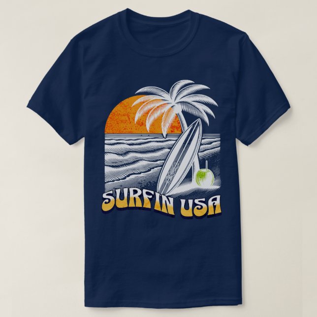 Camiseta Surfin USA TShirt (Diseño del anverso)