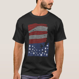 Camiseta Surfing 4 De Julio Bandera Americana Wave Patrioti
