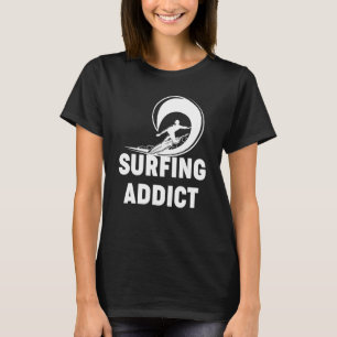 Camiseta Surfing Addict Surfer Wave Hawaiian Beach Summer