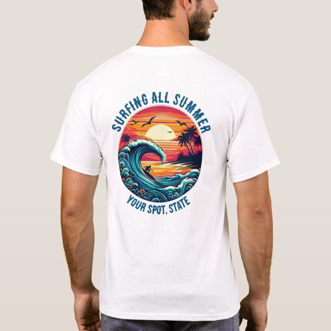 Camiseta Surfing All Summer (Reverso)