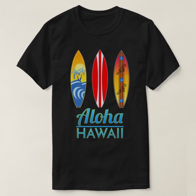 Camiseta Surfing Aloha Hawaii Vintage Retro Surfing765 (Diseño del anverso)
