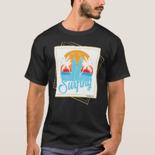 Camiseta Surfing Beach Summer Vacation Palm Trees Ocean Sur