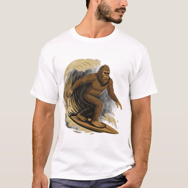 Camiseta Surfing Bigfoot (Anverso)