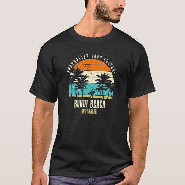 Camiseta Surfing Bondi Beach Australia Culto Australiano de (Anverso)