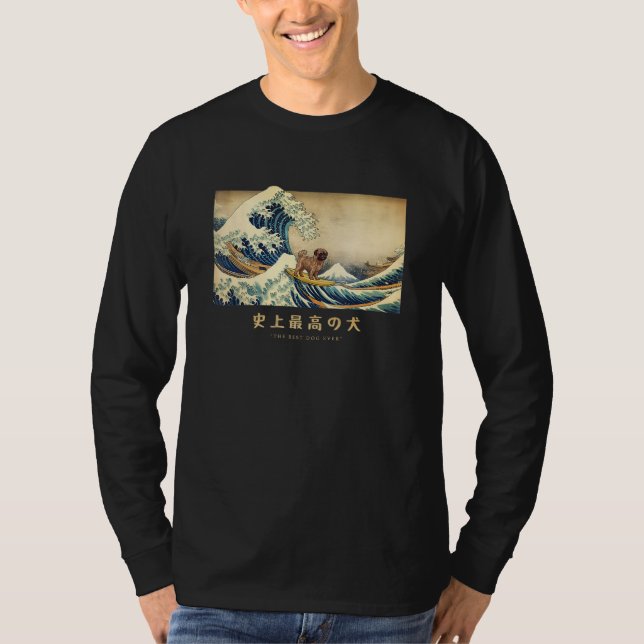 Camiseta Surfing Brussels Griffon Kanagawa Wave Japanese Do (Anverso)