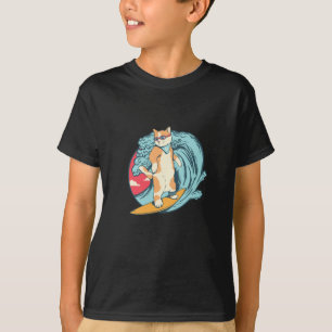 Camiseta Surfing Cat