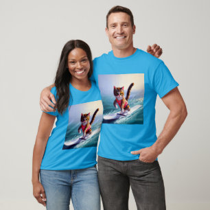 Camiseta Surfing Cat