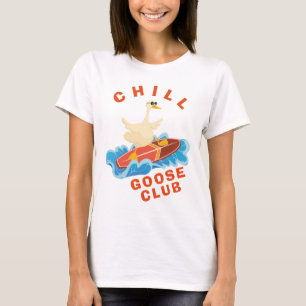 Camiseta Surfing Chill Goose Club Funny Summer Beach
