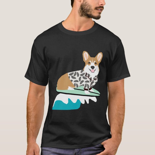 Camiseta Surfing Corgi Essential (Anverso)