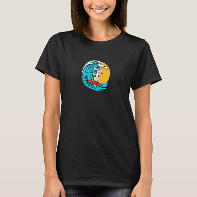 Camiseta Surfing Cow Animal (Anverso)