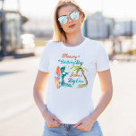 Camiseta Surfing cumpleaños de la gran fotografía a juego<br><div class="desc">La gran camiseta personalizada de un fiesta de playa retro de primer cumpleaños,  con camiseta a juego para fotografiar. Una gran ola azul,  palmeras y una tabla de surf,  un agradable verano,  temática de cumpleaños en la playa. Busca una remera que coincida con la foto de una familia.</div>