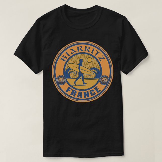 Camiseta Surfing de Biarritz France (Diseño del anverso)