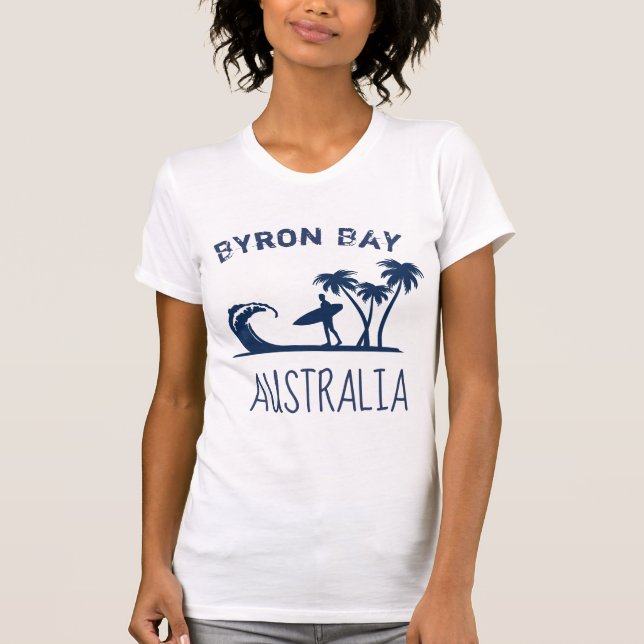 Camiseta Surfing de Byron Bay Australia (Anverso)