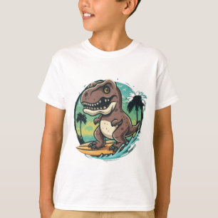 Camiseta Surfing de los dinosaurios
