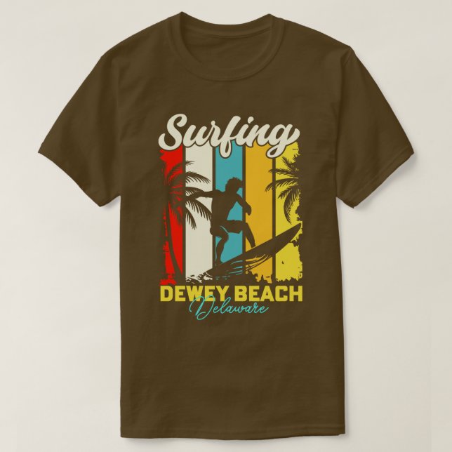 Camiseta Surfing Dewey Beach Delaware (Diseño del anverso)