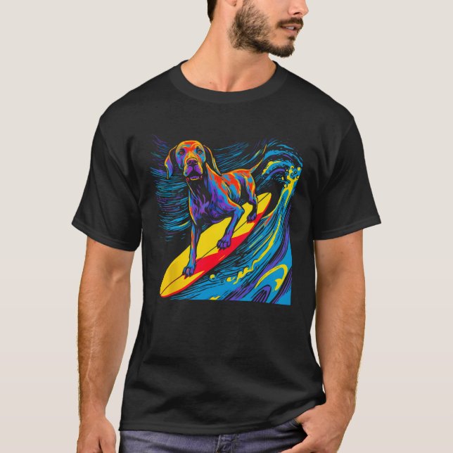 Camiseta Surfing Dog Great Dane (Anverso)