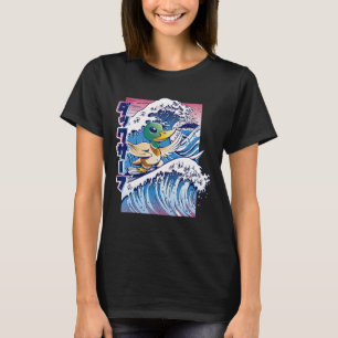 Camiseta Surfing Duck Vaporwave Guay Retro Diversión Extrañ