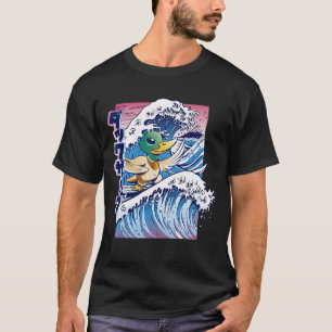 Camiseta Surfing Duck Vaporwave Guay Retro Diversión Extrañ