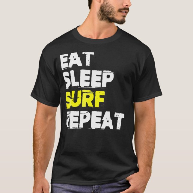 Camiseta Surfing Eat Sleep Surf Repetir (Anverso)