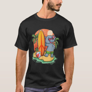 Camiseta Surfing Elephant Beach Vacation Animal Graphic