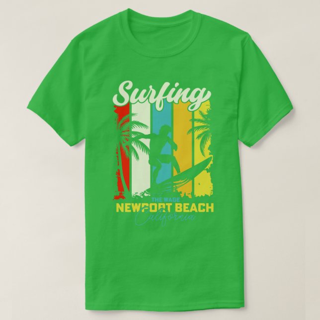 Camiseta Surfing En Wedge Newport Beach California (Diseño del anverso)