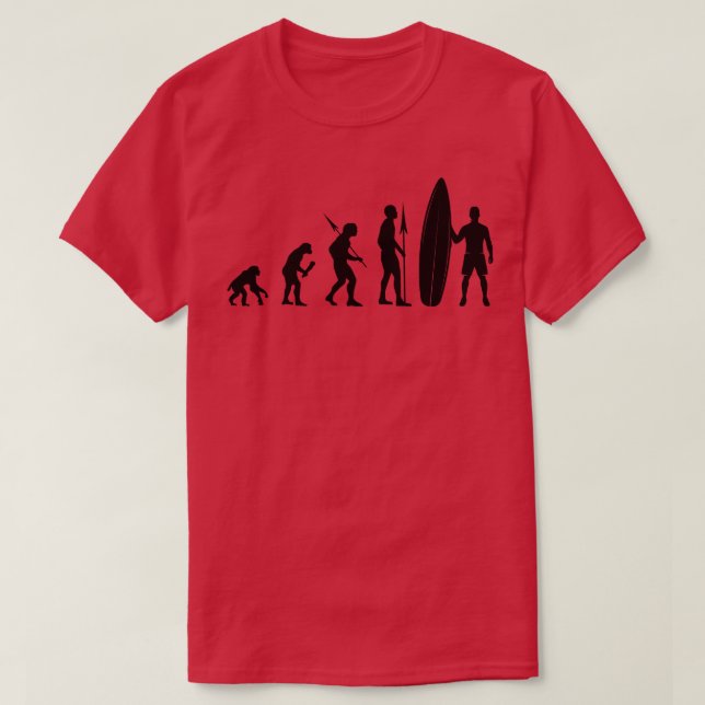 Camiseta Surfing Evolution (Diseño del anverso)