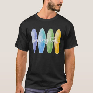 Camiseta Surfing Friend Surfing Time Watercolor Surfboards