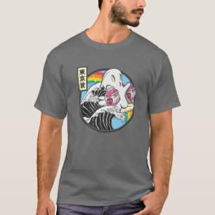 Camiseta Surfing Ghost Strawberry Milk Cartons Anime Kawaii