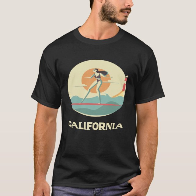 Camiseta Surfing Girl California Dreaming  Surf Surfing Sur (Anverso)