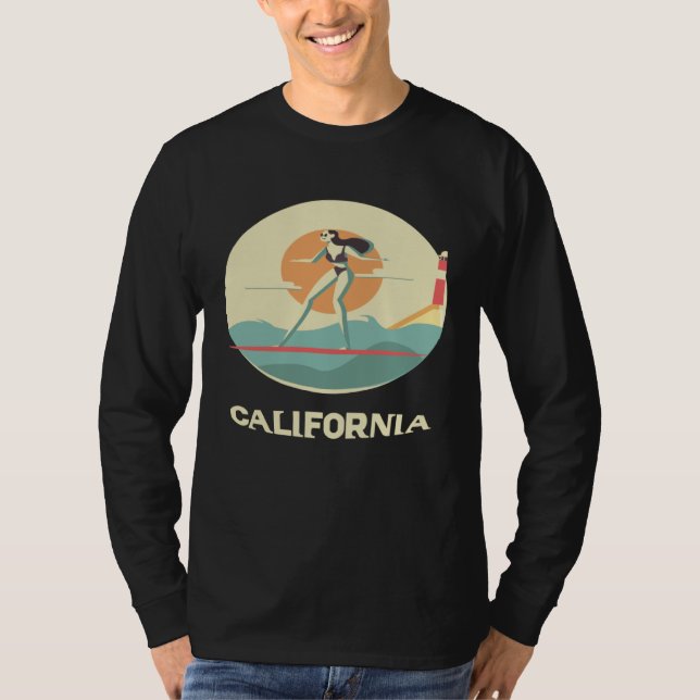 Camiseta Surfing Girl California Dreaming  Surf Surfing Sur (Anverso)