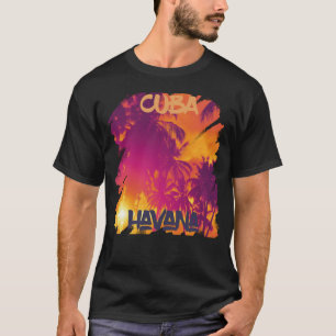 Camiseta Surfing Havana Vacation Cuba Palm tree Beach Ocean