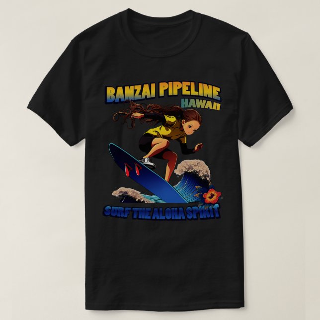 Camiseta Surfing Hawaii 72804 TShirt (Diseño del anverso)