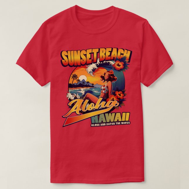 Camiseta Surfing Hawaii 72805 TShirt (Diseño del anverso)