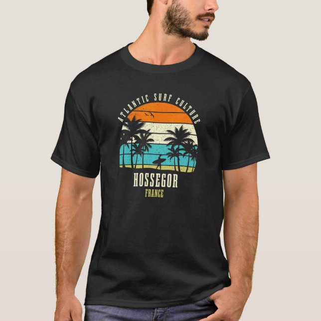Camiseta Surfing Hossegor France Atlantic Surf Culture (Anverso)